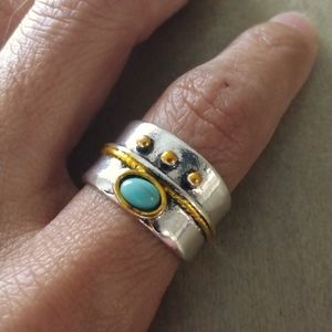 Silver band ring